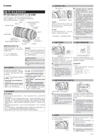 CANON佳能RF100-500mm F4.5-7.1 L IS USM